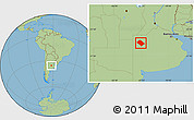 Savanna Style Location Map of Carlos Tejedor
