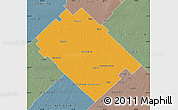 Political Map of Carlos Tejedor, semi-desaturated