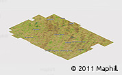 Satellite Panoramic Map of Carlos Tejedor, cropped outside
