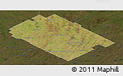Satellite Panoramic Map of Carlos Tejedor, darken