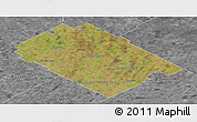 Satellite Panoramic Map of Carlos Tejedor, desaturated