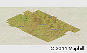 Satellite Panoramic Map of Carlos Tejedor, lighten