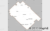 Gray Simple Map of Carlos Tejedor, cropped outside