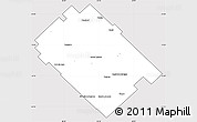 Silver Style Simple Map of Carlos Tejedor, cropped outside