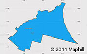 Political Simple Map of Castelli, cropped outside