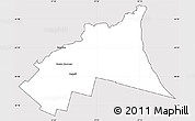 Silver Style Simple Map of Castelli, cropped outside