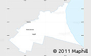 Silver Style Simple Map of Castelli, single color outside