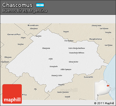 Classic Style 3D Map of Chascomus