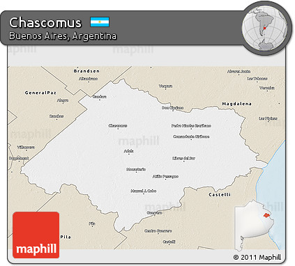 Classic Style 3D Map of Chascomus