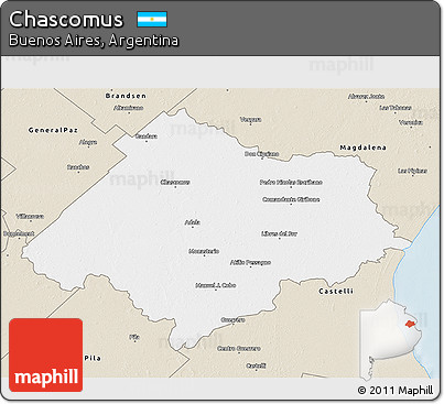 Classic Style 3D Map of Chascomus