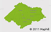 Physical 3D Map of Chascomus, cropped outside