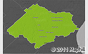 Physical 3D Map of Chascomus, darken, desaturated