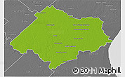 Physical 3D Map of Chascomus, desaturated