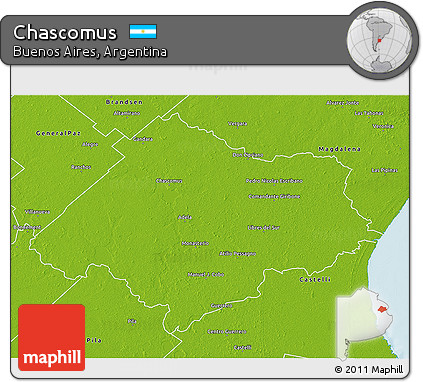 Physical 3D Map of Chascomus