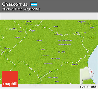 Physical 3D Map of Chascomus