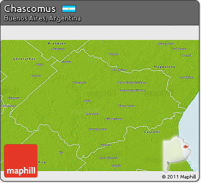 Physical 3D Map of Chascomus