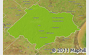 Physical 3D Map of Chascomus, satellite outside