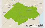 Physical 3D Map of Chascomus, shaded relief outside