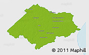 Physical 3D Map of Chascomus, single color outside