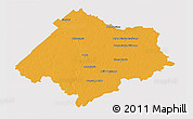 Political 3D Map of Chascomus, cropped outside