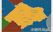 Political 3D Map of Chascomus, darken