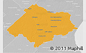 Political 3D Map of Chascomus, lighten, desaturated