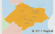 Political 3D Map of Chascomus, lighten