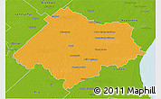 Political 3D Map of Chascomus, physical outside
