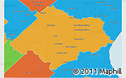 Political 3D Map of Chascomus