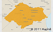 Political 3D Map of Chascomus, shaded relief outside