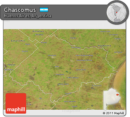 Satellite 3D Map of Chascomus