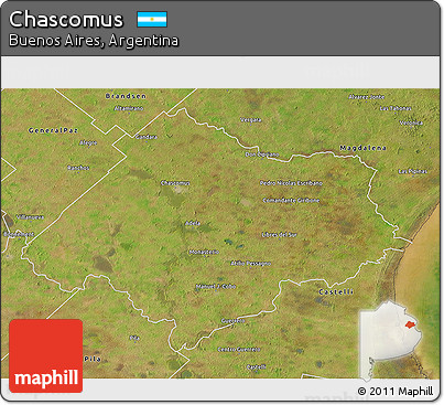 Satellite 3D Map of Chascomus