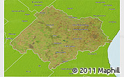 Satellite 3D Map of Chascomus, physical outside