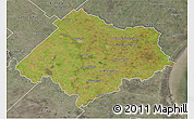 Satellite 3D Map of Chascomus, semi-desaturated