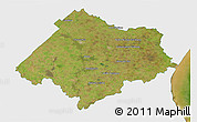 Satellite 3D Map of Chascomus, single color outside