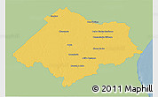 Savanna Style 3D Map of Chascomus, single color outside