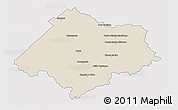 Shaded Relief 3D Map of Chascomus, cropped outside
