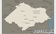 Shaded Relief 3D Map of Chascomus, darken