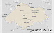 Shaded Relief 3D Map of Chascomus, desaturated