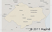 Shaded Relief 3D Map of Chascomus, semi-desaturated