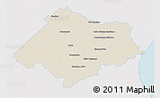 Shaded Relief 3D Map of Chascomus, single color outside