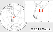 Blank Location Map of Chascomus, within the entire country