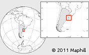 Blank Location Map of Chascomus, highlighted country, within the entire country