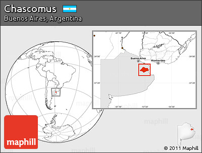 Blank Location Map of Chascomus, highlighted parent region
