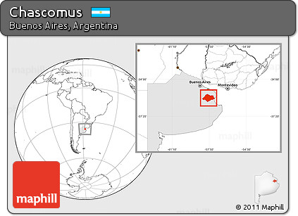Blank Location Map of Chascomus, highlighted parent region