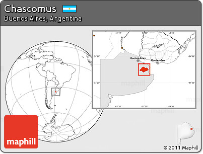 Blank Location Map of Chascomus, highlighted parent region