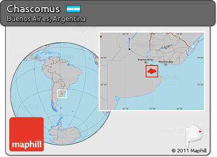 Gray Location Map of Chascomus