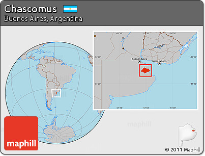 Gray Location Map of Chascomus