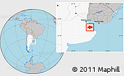 Gray Location Map of Chascomus, highlighted country