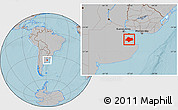 Gray Location Map of Chascomus, hill shading